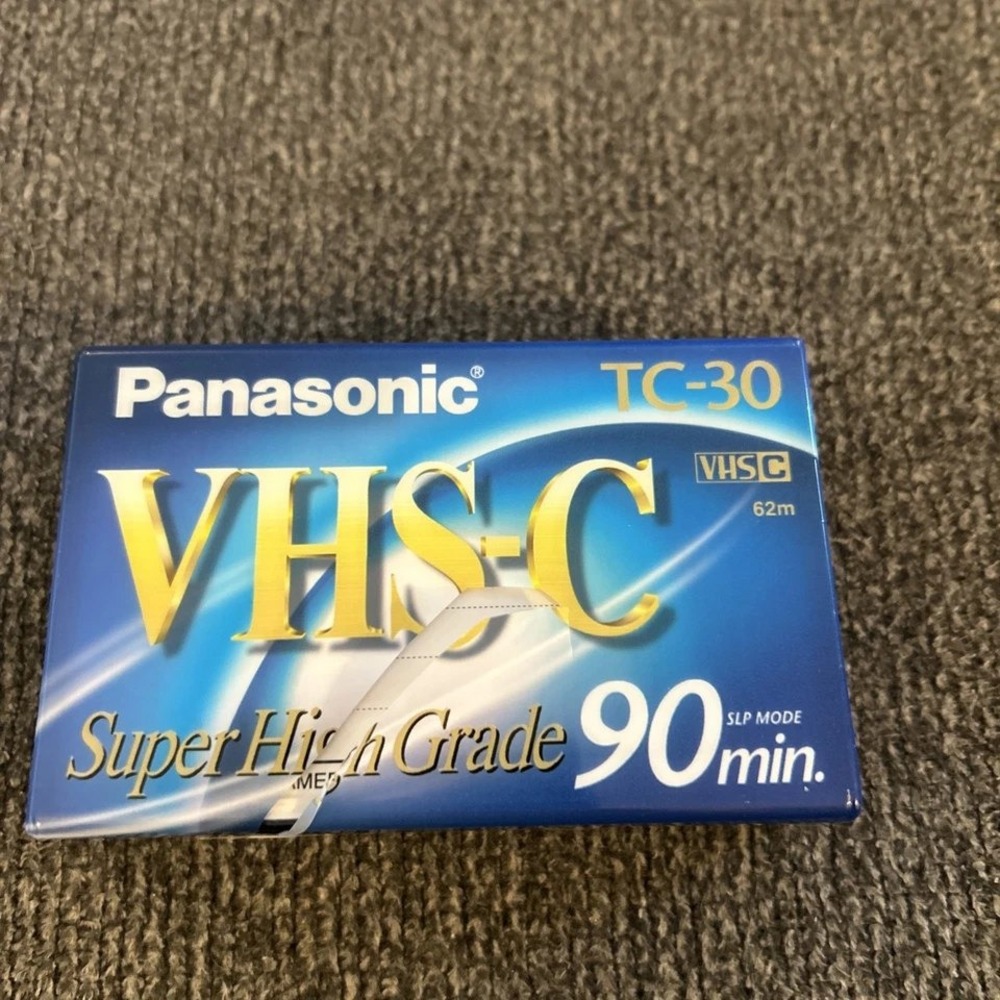 Panasonic TC-30 VHS-C Super High Grade 90min Blank Video Cassette Tape Sealed‎